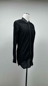 Rick Owens Collar-leather Long Shirt