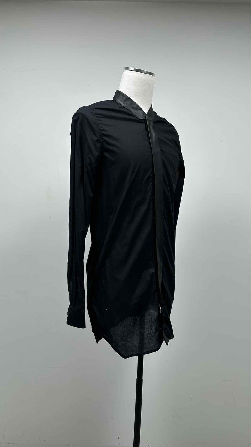 Rick Owens Collar-leather Long Shirt