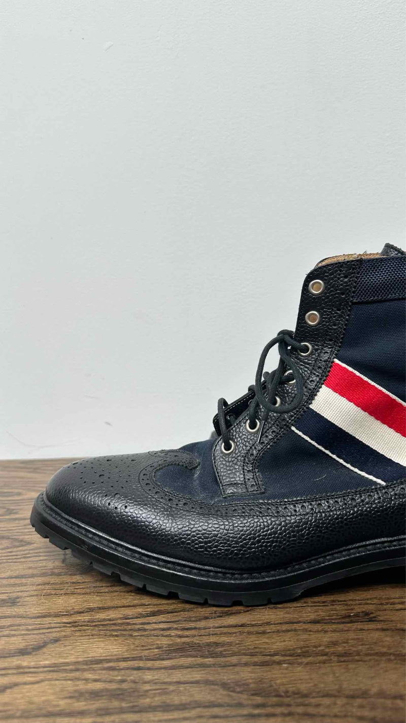 Thom Browne Canvas Hybrid Wingtip Boots