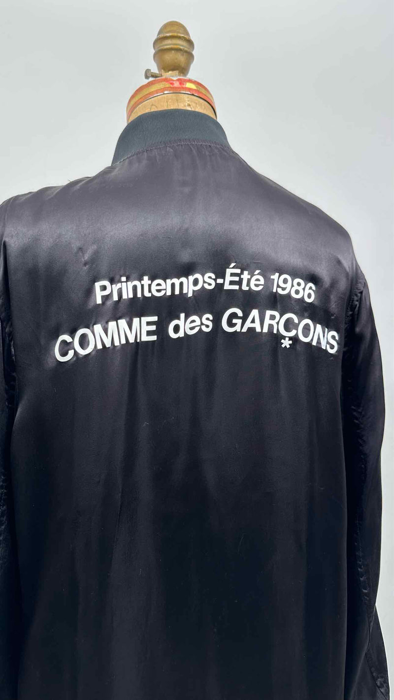 Comme Des Garçons Back Printed Satin Light Coat