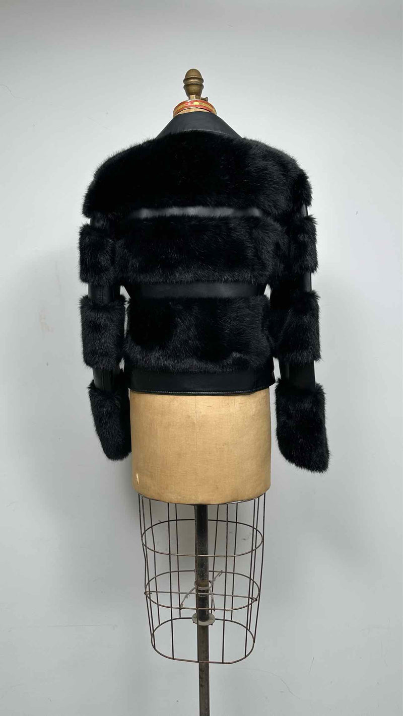 Noir Kei Ninomiya Faux-fur Riders Jacket