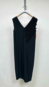 Replika N/S V-neck Front-detailed Dress