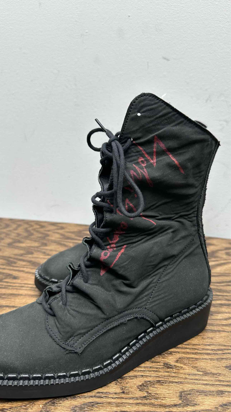 Yohji Yamamoto Wrinkly Back-Zip Boots