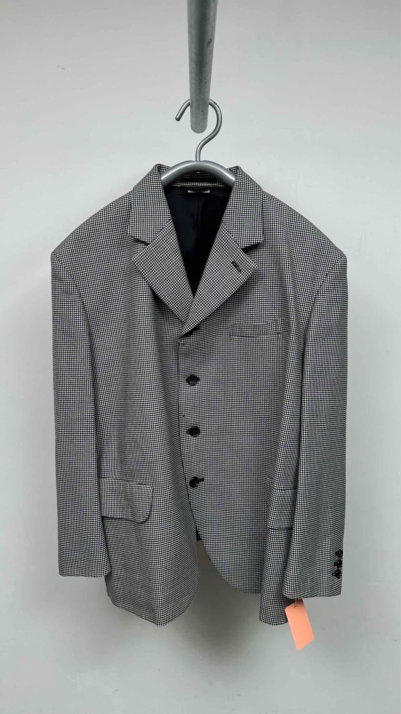Comme Des Garcons Houndstooth Oversized Blazer Jacket