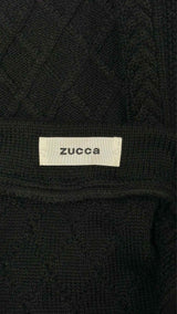Zucca Wool Knit-Panel Skirt