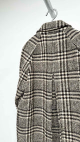 Drake's Check Wool Over Coat