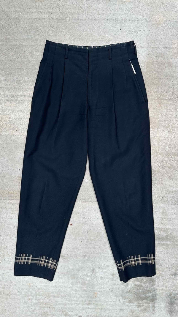 Matsuda High-waist Bottom-check Wide Pants