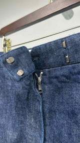 Calvin Klein 205W39NYC Center-Seam Side-Velvet Jeans