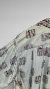 Vintage S/S Geometric-printed Silky Shirt