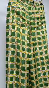 Marni Check Fields Silk Wide Easy Pants