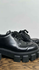 PRADA Monolith Brushed Leather Shoes
