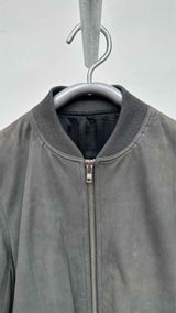 Rick Owens Leather Bomber Jacket