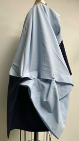 132 5. Issey Miyake L/S Two-tone Boat-neck Asymmetrical Wide Detailed Top