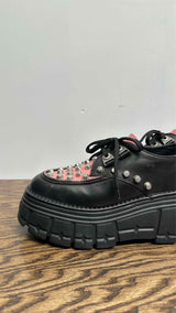 Miu Miu Bicolor Studded Platform Derby