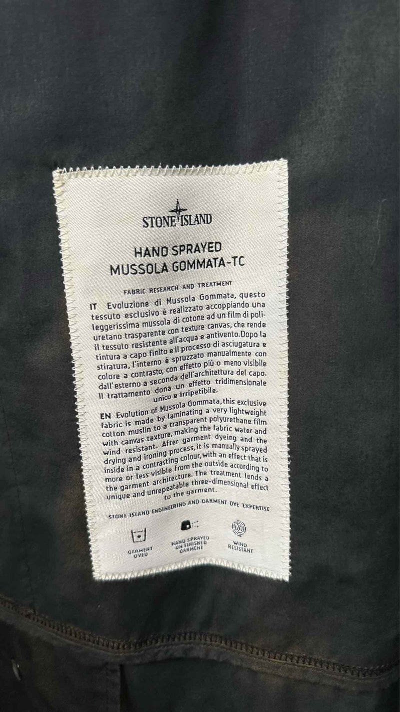 Stone Island Mussola Gommate Longline Hooded Water-resistant Coat