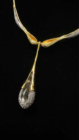 Alexis Bittar Solanales Crystal Teardrop Collar Necklace