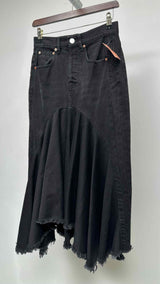 Vetements High-Waist Flared Denim Skirt