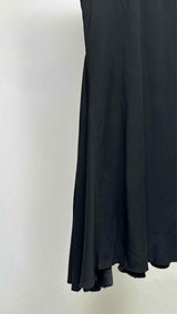 Rick Owens Rib Knit Waist Satin Maxi Skirt