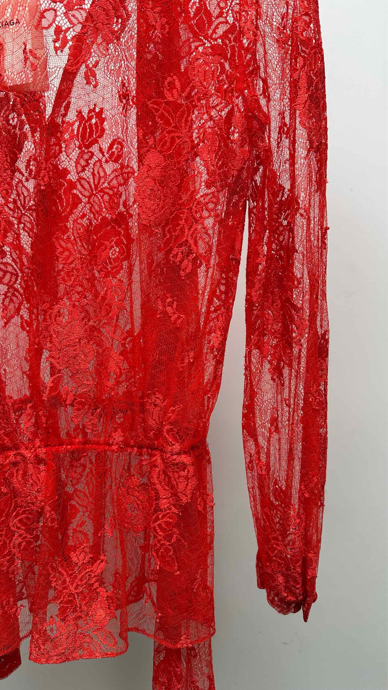 Balenciaga Floral-lace Blouse