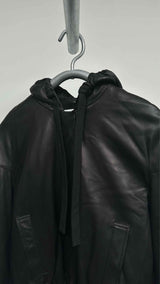 Helmut Lang Hooded Quilted-lining Leather Jacket
