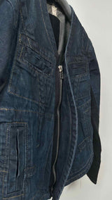 Rick Owens Collar-less Reconstructed Slav Denim Jacket