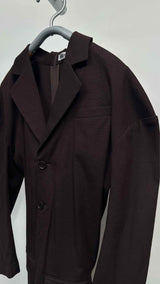 Issey Miyake Back-Zip Blazer Jacket