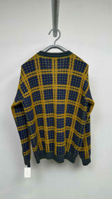 Marni Checked V-Neck Plaid Sweater
