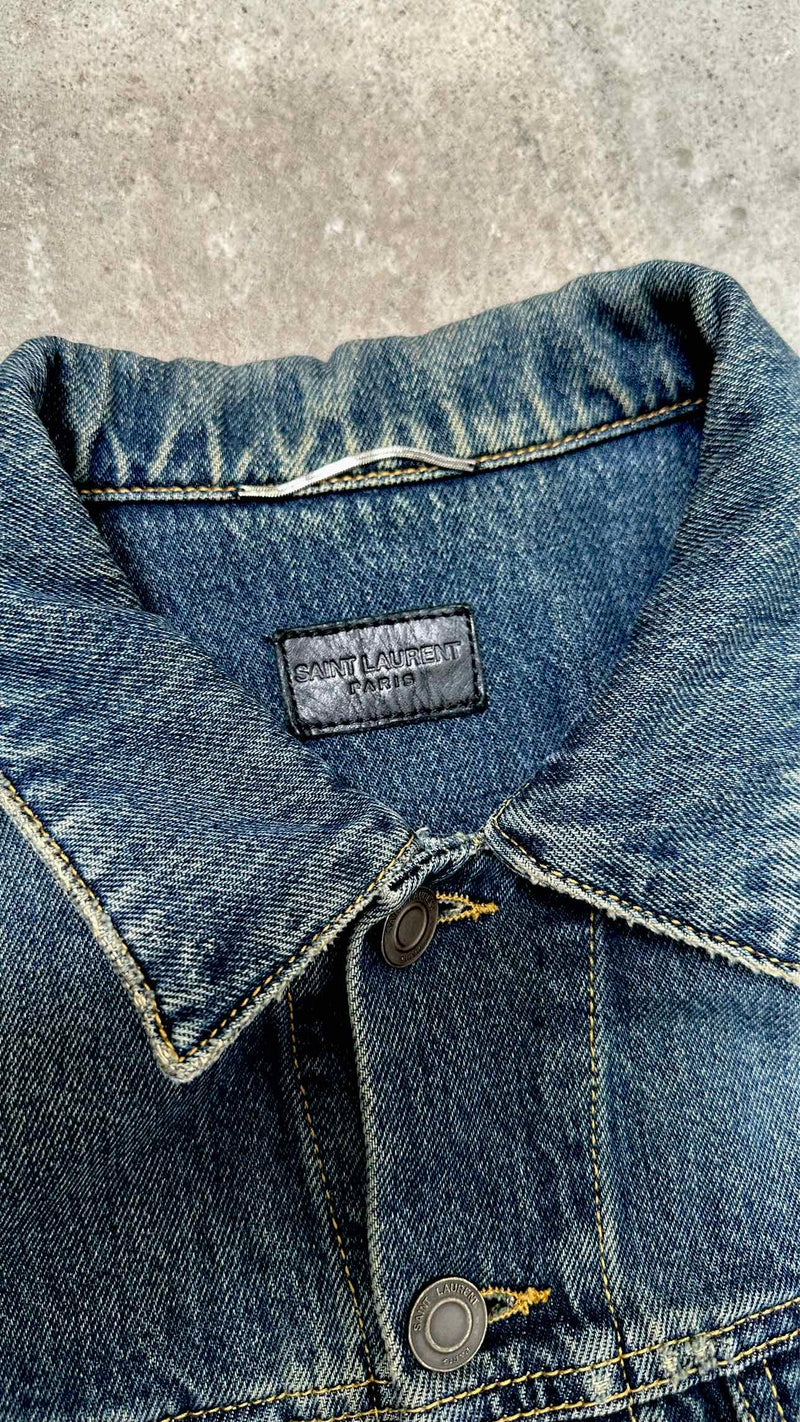 Saint Laurent Distressed Denim Jacket