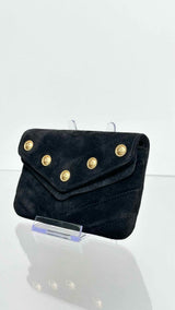 Chanel Suede Quilted Pouch