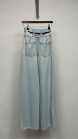 Margiela Reconstructed-high-waist Wide Jeans