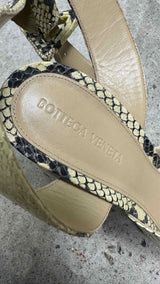 Bottega Veneta Python Buckled Platform Pumps