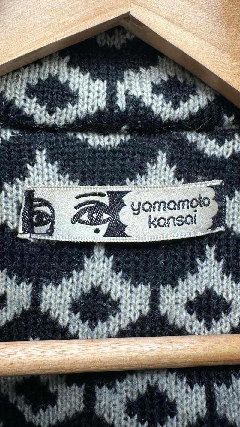 Kansai Yamamoto Faux-leather Jacquard Hybrid Reversible Jacket