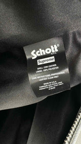 Schott X Supreme Leather Racer Jacket