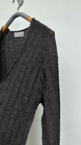 Comme Des Garcons Homme Zip-up Rib Long Cardigan