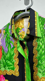 Gianni Versace Baroque Tropical Silk Shirt