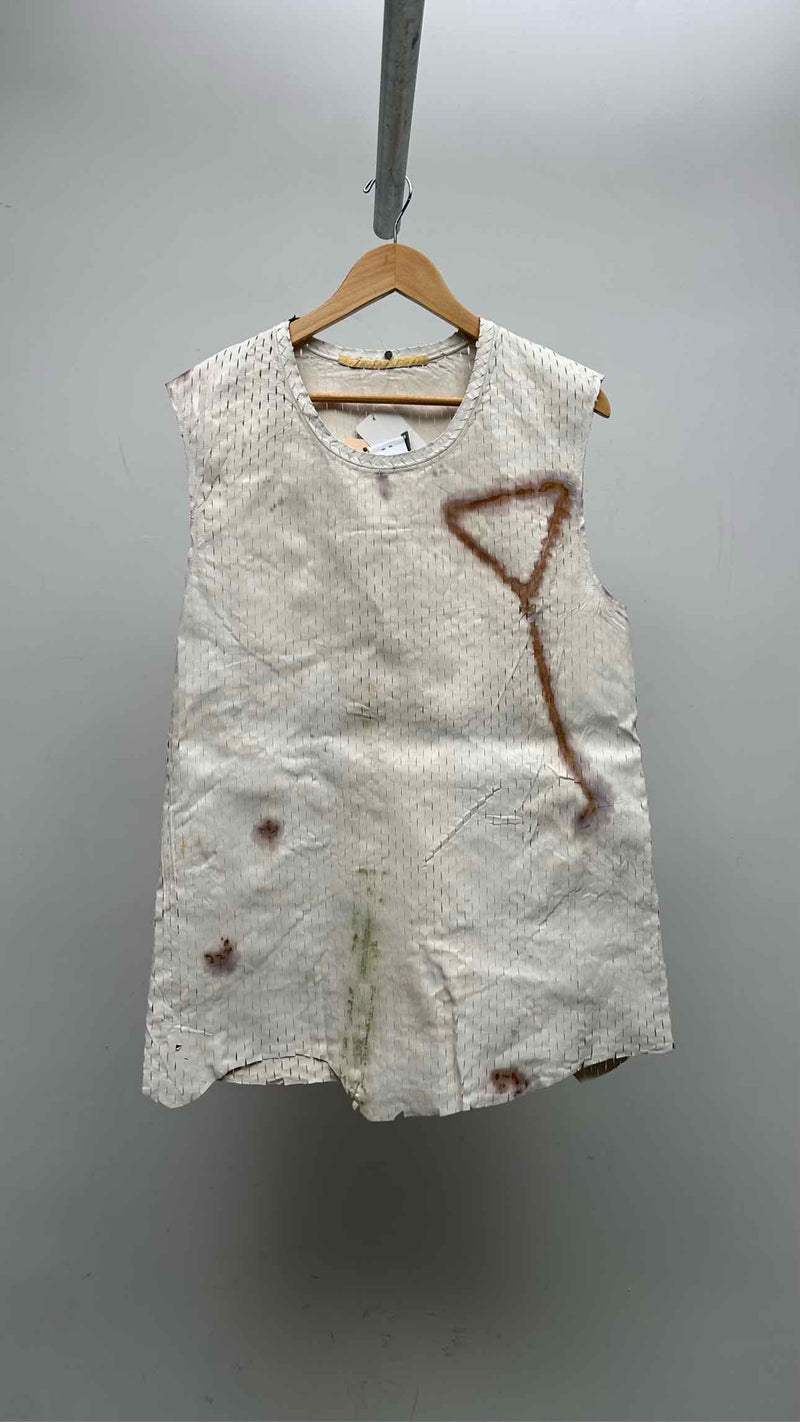 Carol Christian Poell Poell Perforated-leather Object-dye Vest