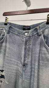 Balenciaga Trompe Loeil Wide Sweat Jeans