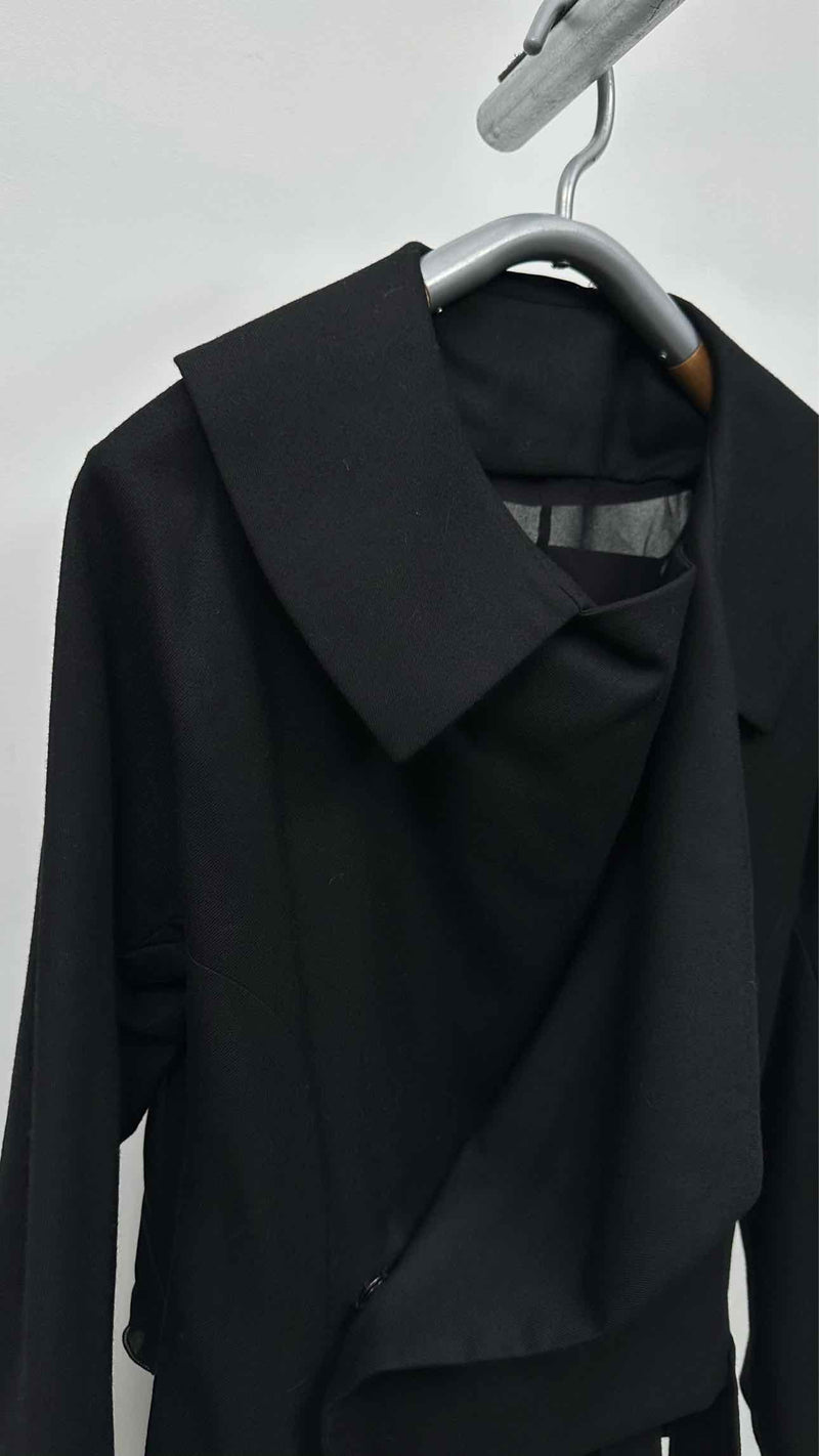 Yohji Yamamoto Back Silk Lace-up Detailed Jacket
