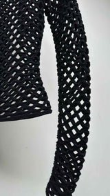 Alaia High-neck Fish-net Sweater