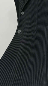 Homme Plisse Tailored Pleated Long Vest