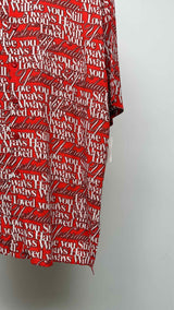 Balenciaga S/S Oversized Love Poem Satin Shirt