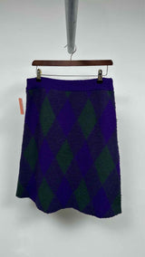 Burberry Diamond-pattern Knit Skirt