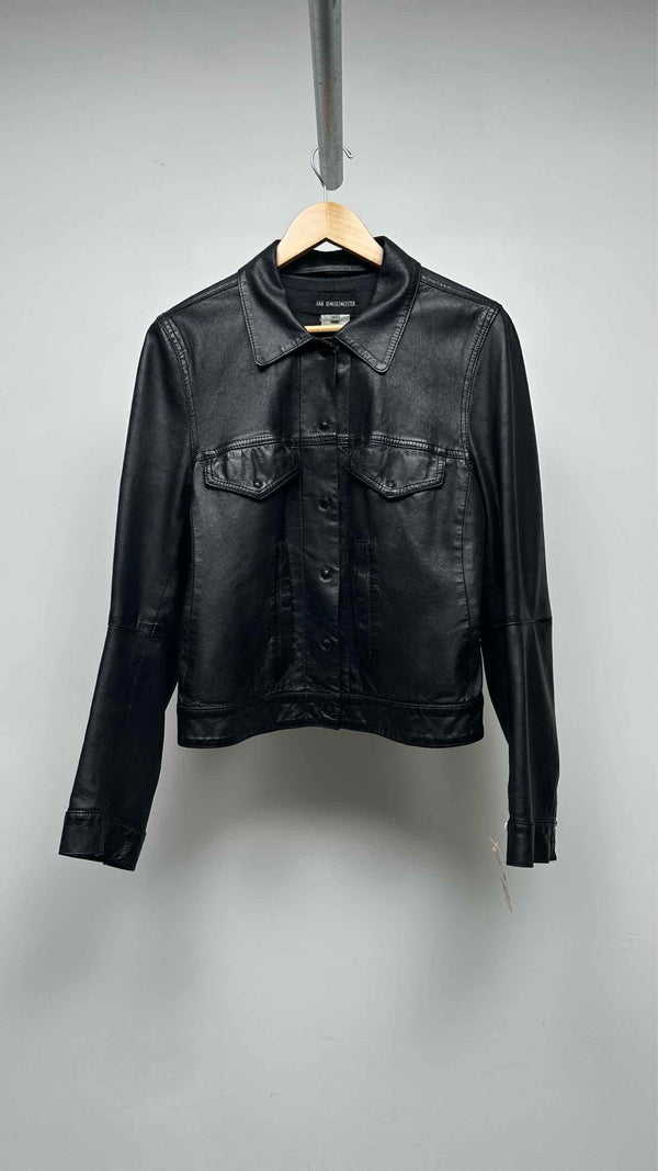 Ann Demeulemeester Leather Trucker Jacket