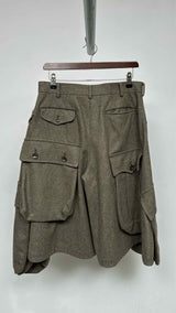 Comme Des Garcons Homme Plus Drop-clutch Cargo Wool Wide Pants