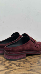 Martin Rose Square-toe Suede Mules