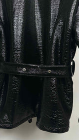 Courreges Zipped Vinyl Maxi Blouson Jacket