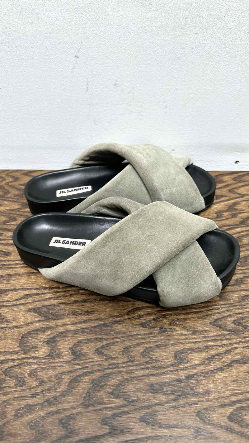 Jil Sander Suede Wrapped Sandals