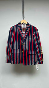 Thom Browne Elbow-whale-patched Stripe Blazer Jacket