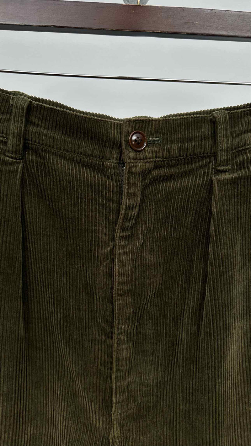 Comme Des Garcons Homme Hybrid Corduroy Cropped Wide Pants