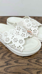 Simone Rocha Lacer-cut Floral Slides